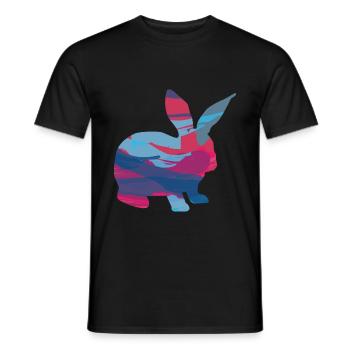 Rabbit Rabbit Rabbit - Men's T-Shirt - black - Front - AI Model Male 178 light (178cm)