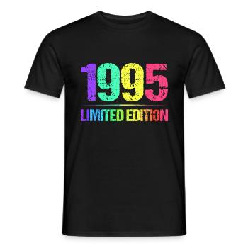 1995 Limited Edition Jahrgang 95er Retro Jahrgang - Männer T-Shirt - Schwarz - Vorne - AI Model Male 178 light (178cm)