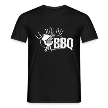 le roi du BBQ - Barbecue - T-shirt homme - noir - Devant - AI Model Male 178 light (178cm)