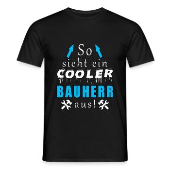 So Sieht Ein Cooler Bauherr Aus - Männer T-Shirt - Schwarz - Vorne - AI Model Male 178 light (178cm)