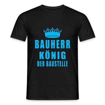 Bauherr König Der Baustelle - Männer T-Shirt - Schwarz - Vorne - AI Model Male 178 light (178cm)