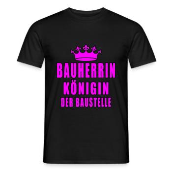 Bauherrin Königin Der Baustelle - Männer T-Shirt - Schwarz - Vorne - AI Model Male 178 light (178cm)