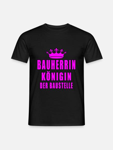 Bauherrin Königin Der Baustelle - Männer T-Shirt - Schwarz