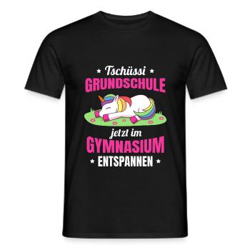 Grundschulabschluss Gymnasium Einschulung 5 Klasse - Männer T-Shirt - Schwarz - Vorne - AI Model Male 178 light (178cm)