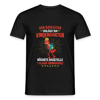 Schulanfang Einschulung 1 Klasse Grundschule - Männer T-Shirt - Schwarz - Vorne - AI Model Male 178 light (178cm)