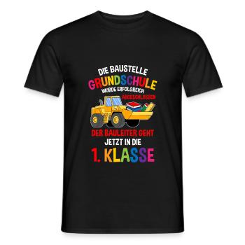Schulanfang Einschulung 1 Klasse Grundschule - Männer T-Shirt - Schwarz - Vorne - AI Model Male 178 light (178cm)