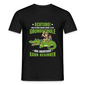 Schulanfang Einschulung 1 Klasse Grundschule - Männer T-Shirt - Schwarz - Vorne - AI Model Male 178 light (178cm)