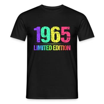 1965 Limited Edition Jahrgang 65er Retro Jahrgang - Männer T-Shirt - Schwarz - Vorne - AI Model Male 178 light (178cm)