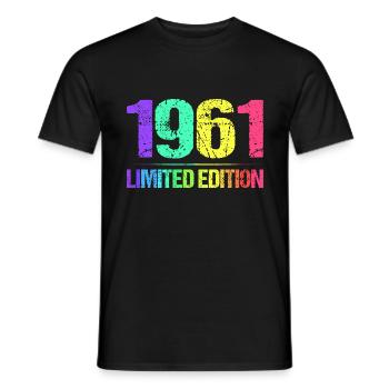 1961 Limited Edition Jahrgang 61er Retro Jahrgang - Männer T-Shirt - Schwarz - Vorne - AI Model Male 178 light (178cm)