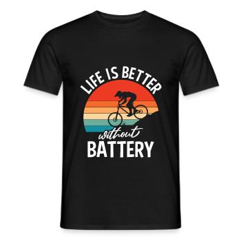 Cyclistes Cyclistes Cyclisme Sport VTT - T-shirt homme - noir - Devant - AI Model Male 178 light (178cm)