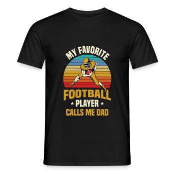 Joueur de football américain Sports American Football - T-shirt homme - noir - Devant - AI Model Male 178 light (178cm)