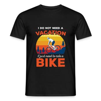 Cyclistes Cyclistes Cyclisme Sport VTT - T-shirt homme - noir - Devant - AI Model Male 178 light (178cm)