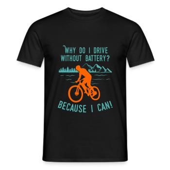 Fahrrad Fahrradfahrer Radler Sport Mountainbike - Männer T-Shirt - Schwarz - Vorne - AI Model Male 178 light (178cm)