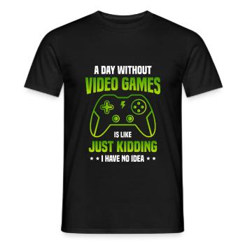 Controller Gamer Spielen Videospiel Joystick - Männer T-Shirt - Schwarz - Vorne - AI Model Male 178 light (178cm)