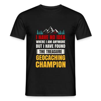 Schnitzeljagd Geocacher Abenteuer Geocaching - Männer T-Shirt - Schwarz - Vorne - AI Model Male 178 light (178cm)