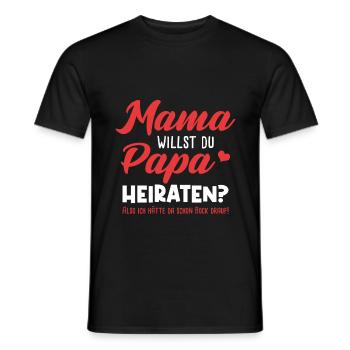Heiraten Hochzeit Ankündigung Heiratsantrag - Männer T-Shirt - Schwarz - Vorne - AI Model Male 178 light (178cm)