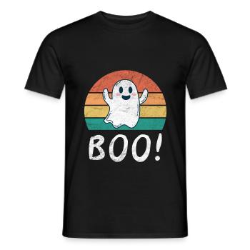 Little Ghost Witching Hour Halloween Ghost - Men's T-Shirt - black - Front - AI Model Male 178 light (178cm)