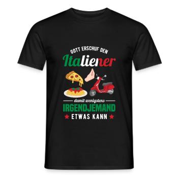 Italien Italiener Spaghetti Italienische Pizza - Männer T-Shirt - Schwarz - Vorne - AI Model Male 178 light (178cm)