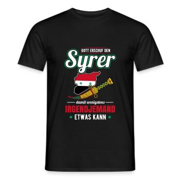 Syrien Syrer Syrischer Krumm Dolch - Männer T-Shirt - Schwarz - Vorne - AI Model Male 178 light (178cm)