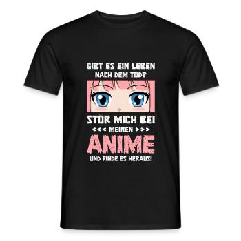 Gibt es ein Leben Nach dem Tod Manga Japan Anime - Männer T-Shirt - Schwarz - Vorne - AI Model Male 178 light (178cm)