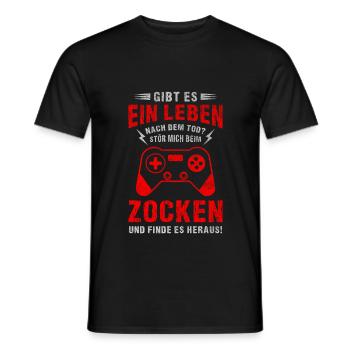 Controller Videospiel Zocker Gamer Computerspiel - Männer T-Shirt - Schwarz - Vorne - AI Model Male 178 light (178cm)