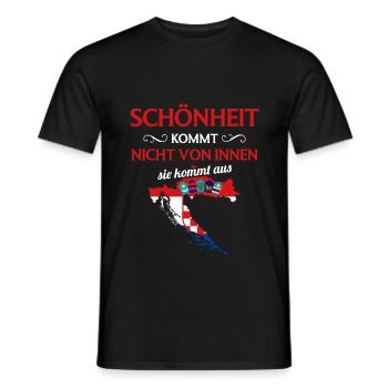 Nationalität Sportmannschaft Fan Kroatien - Männer T-Shirt - Schwarz - Vorne - AI Model Male 178 light (178cm)