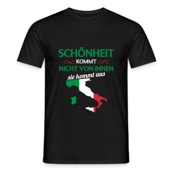 Nationalität Sportmannschaft Fan Italien - Männer T-Shirt - Schwarz - Vorne - AI Model Male 178 light (178cm)