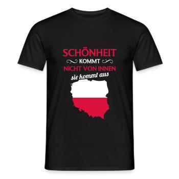 Nationalität Sportmannschaft Fan Polen - Männer T-Shirt - Schwarz - Vorne - AI Model Male 178 light (178cm)