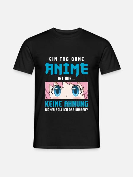 Anime Serie Animes Ein Tag Ohne Anime - Männer T-Shirt - Schwarz
