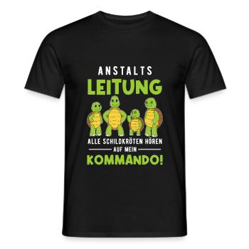 Anstaltsleitung Alle Schildkröten Hören Auf Mich - Männer T-Shirt - Schwarz - Vorne - AI Model Male 178 light (178cm)