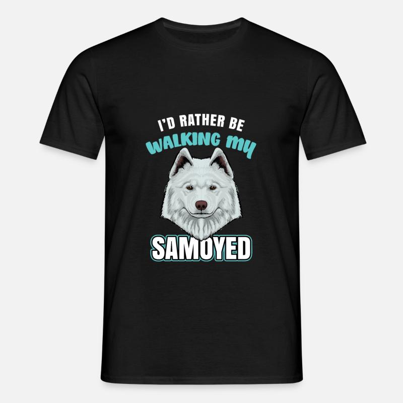Samojede Samoyed - Männer T-Shirt - Schwarz