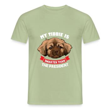 Tibetan Spaniel - Men's T-Shirt - sage - Front - AI Model Male 178 light (178cm)