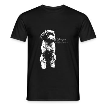 German Wirehaired Pointer - Männer T-Shirt - Schwarz - Vorne - AI Model Male 178 light (178cm)