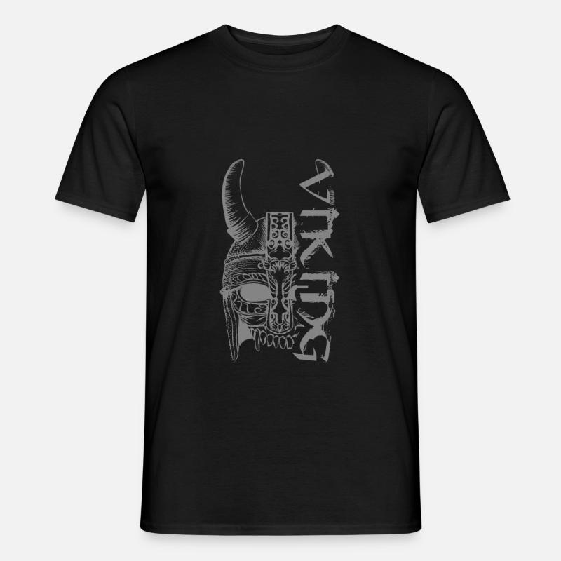 Wikinger Schädel Kelten Germanen - Männer T-Shirt - Schwarz