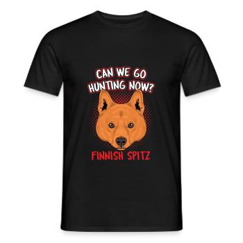 Finnish Spitz - Men's T-Shirt - black - Front - AI Model Male 178 light (178cm)