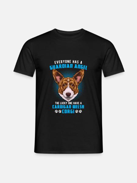 Welsh Corgi Cardigan - Männer T-Shirt - Schwarz