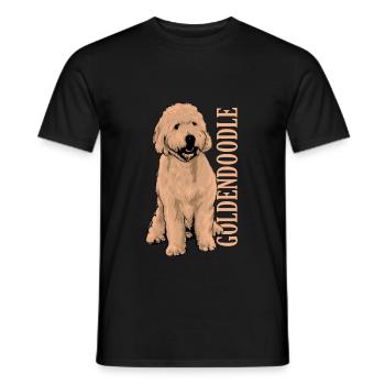 Goldendoodle - Männer T-Shirt - Schwarz - Vorne - AI Model Male 178 light (178cm)