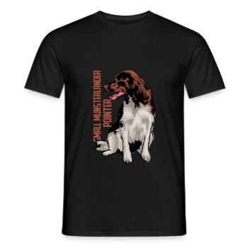 Kleiner Münsterländer - Männer T-Shirt - Schwarz - Vorne - AI Model Male 178 light (178cm)