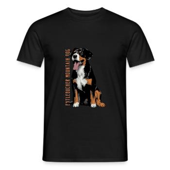 Entlebucher Sennenhund - T-shirt homme - noir - Devant - AI Model Male 178 light (178cm)
