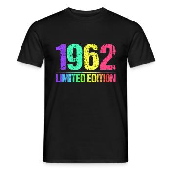 1962 Limited Edition Jahrgang 62er Retro Jahrgang - Männer T-Shirt - Schwarz - Vorne - AI Model Male 178 light (178cm)