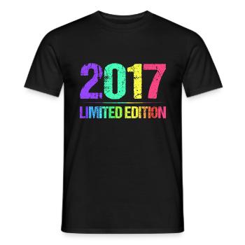 2017 Limited Edition Jahrgang 17er Retro Jahrgang - Männer T-Shirt - Schwarz - Vorne - AI Model Male 178 light (178cm)