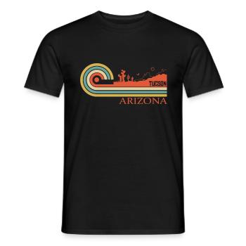 Tucson Arizona AZ City Vintage - Männer T-Shirt - Schwarz - Vorne - AI Model Male 178 light (178cm)