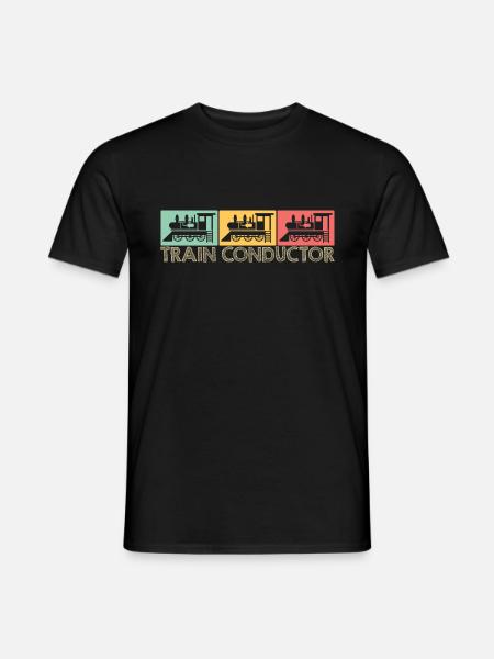 Treinconducteur - Locomotief - Machinist Gifts - Heren T-shirt - zwart