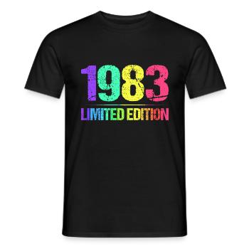 1983 Limited Edition Vintage 83 retro vintage - Men's T-Shirt - black - Front - AI Model Male 178 light (178cm)