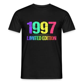 1997 Limited Edition Jahrgang 97er Retro Jahrgang - Männer T-Shirt - Schwarz - Vorne - AI Model Male 178 light (178cm)