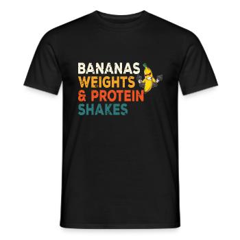 Fitness Banana Workout Routine Training Gym - Männer T-Shirt - Schwarz - Vorne - AI Model Male 178 light (178cm)