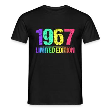 1967 Limited Edition Jahrgang 67er Retro Jahrgang - Männer T-Shirt - Schwarz - Vorne - AI Model Male 178 light (178cm)