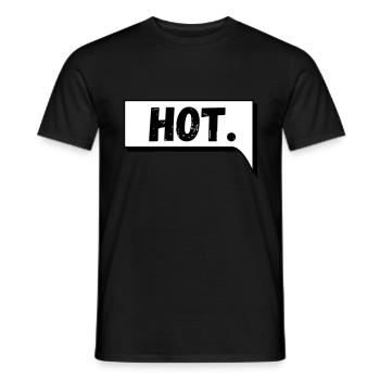 Comic Sprechblase Hot - Männer T-Shirt - Schwarz - Vorne - AI Model Male 178 light (178cm)