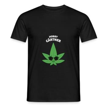 Hobby Gardener Hashish Hemp Weed Gifts Pothead - Men's T-Shirt - black - Front - AI Model Male 178 light (178cm)
