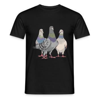 Pigeon pigeon fanciers Carrier pigeons Birds Pigeon breeding - Men's T-Shirt - black - Front - AI Model Male 178 light (178cm)